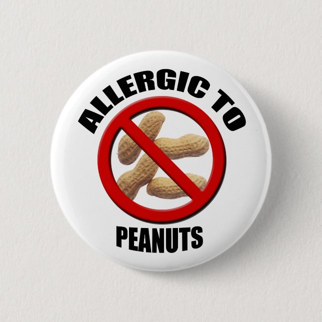 Schaltfläche "Allergische Reaktionen auf Erdnüsse" Button (Vorderseite)