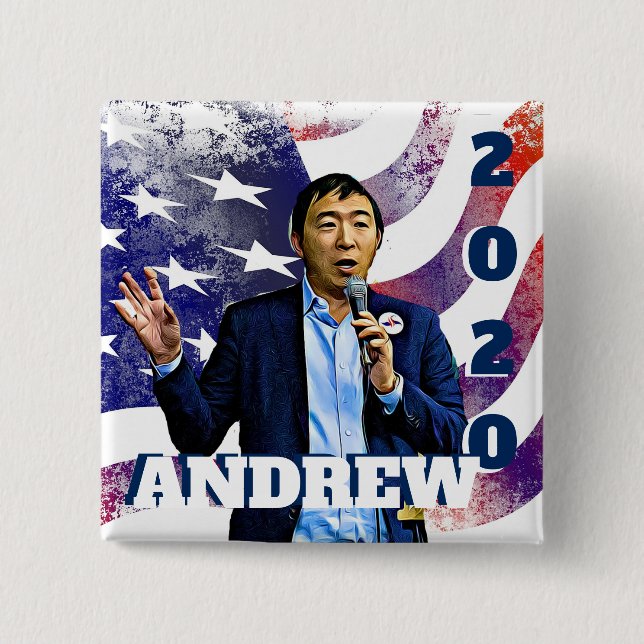 Schaltfläche "Andrew Yang Support" für 2020 Button (Vorderseite)