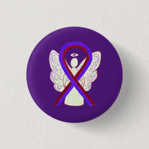 Schaltfläche "Angel für das lila und Burgund-Bewus Button