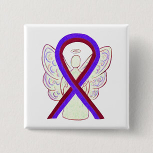 Schaltfläche "Angel für das lila und Burgund-Bewus Button
