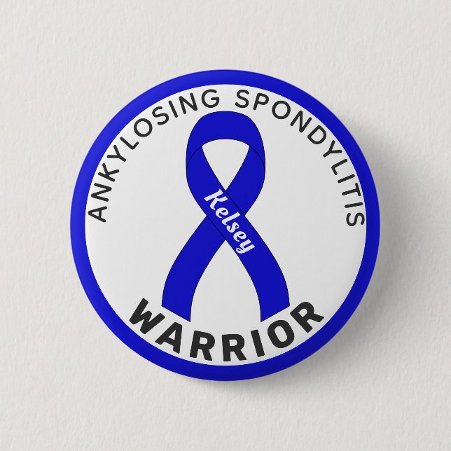 Schaltfläche "Ankylosing Spondylitis Warrior Ribbo Button (Vorderseite)