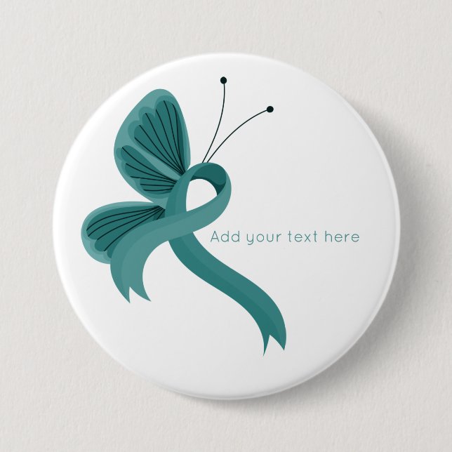 Schaltfläche "aquamarines Bewusstsein" Button (Vorderseite)