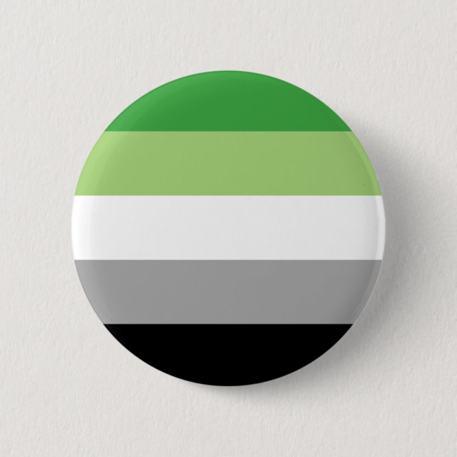 Schaltfläche "Aromantische Flagge" Button (Vorderseite)
