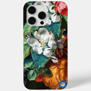 SCHALTFLÄCHE AUF WEISSEN BLUME Blumenmuster iPhone 15 Pro Max Hülle