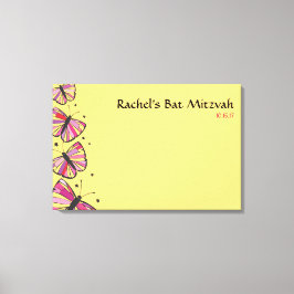 SCHALTFLÄCHE Bat Mitzvah Sign-In Board Leinwanddruck