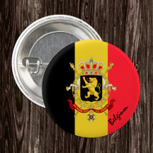 Schaltfläche Belgien, patriotische belgische Flagg
