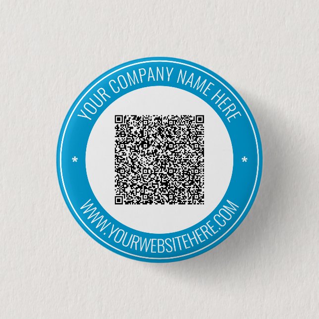 Schaltfläche "Benutzerdefinierte QR-Code-Info für  Button (Vorderseite)