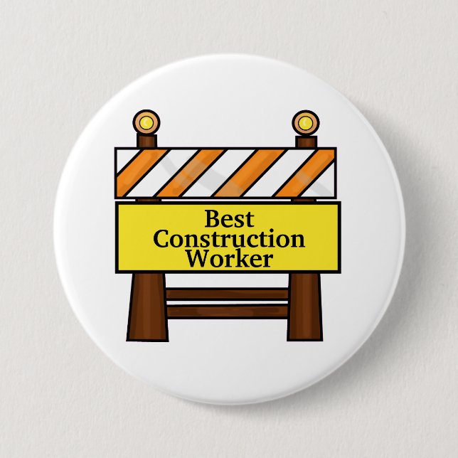 Schaltfläche "Bester Bauarbeiter" Button (Vorderseite)
