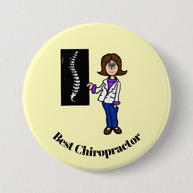 Schaltfläche "Bester Chiropraktor oder Spinalarzt" Button (Vorderseite)