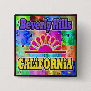 Schaltfläche Beverly Hills Sun & Palms Button