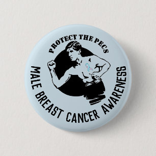Schaltfläche "Bewusstsein für männliche Brustkrebs Button