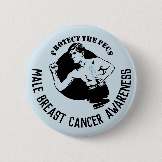Schaltfläche "Bewusstsein für männliche Brustkrebs Button (Vorderseite)