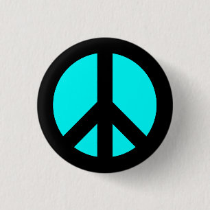 Schaltfläche "Black and Aqua Peace" Button
