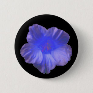 Schaltfläche "Blaue Nasturtium-Blume" Button