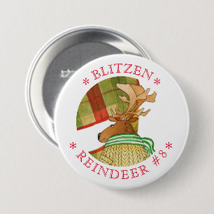 Schaltfläche "BLITZEN REINDEER Round-Button" Button