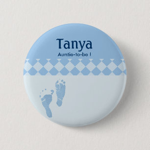 Schaltfläche "Blue Baby Feet Baby Shootname" Button