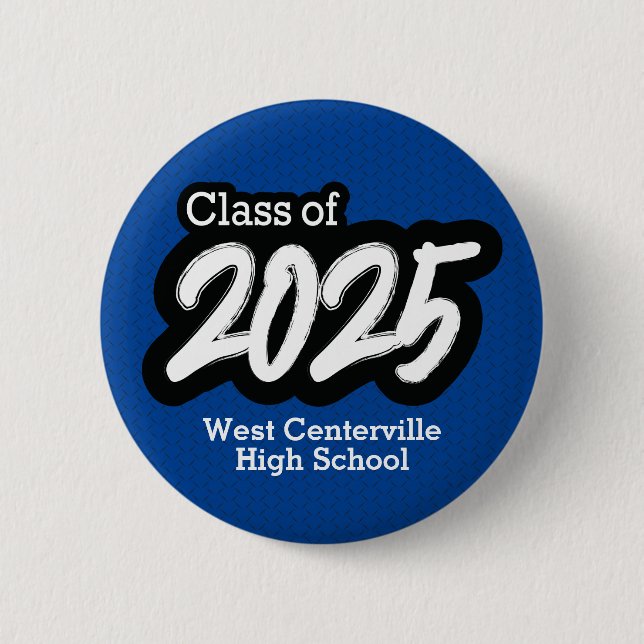 Schaltfläche "Blue Bold Brush-Klasse 2025" Button (Vorderseite)