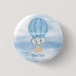 Schaltfläche "Blue Elephant Hot Air Balloon" Button