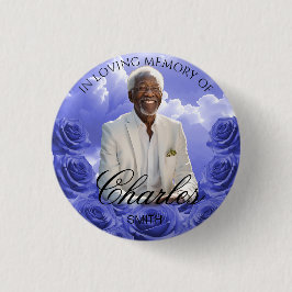 Schaltfläche Blue Sky Memorial Button Blue Rose Me