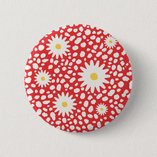 Schaltfläche "Blumenrotes Muster" Button