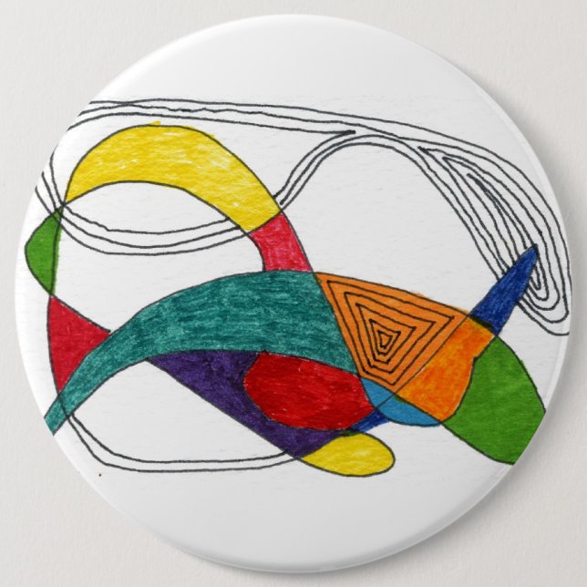 Schaltfläche "Boomerangs" für Abstrakte Kunst Button (Vorderseite)