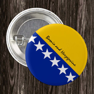Schaltfläche Bosnien und Herzegowina, patriotische Button