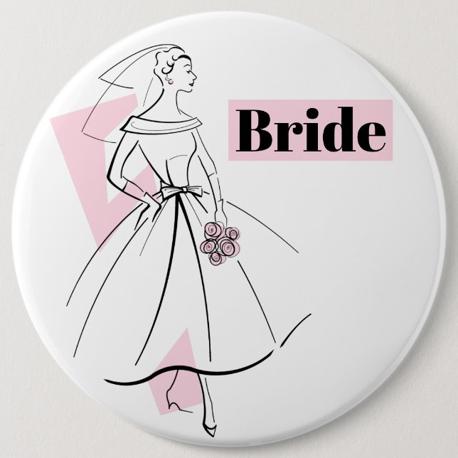 Schaltfläche Bride Bride Bride Fashion Button (Vorderseite)
