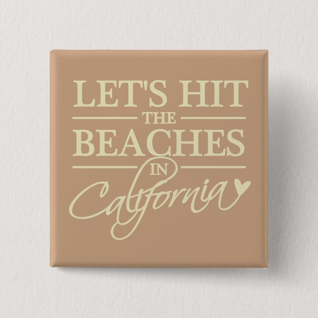Schaltfläche "California Beaches" Button (Vorderseite)