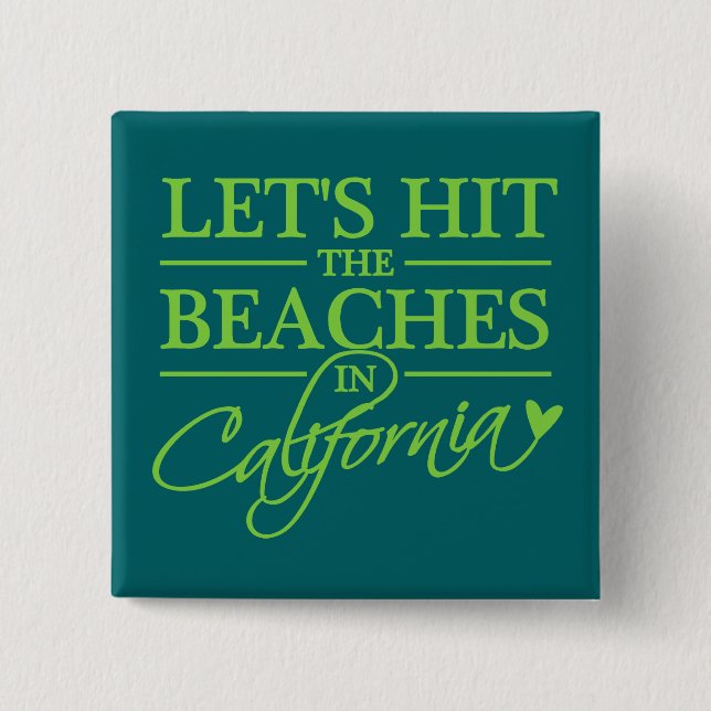 Schaltfläche "California Beaches" Button (Vorderseite)