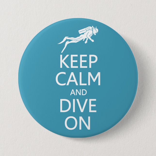 Schaltfläche "Calm & Dive On custom color behalt" Button (Vorderseite)