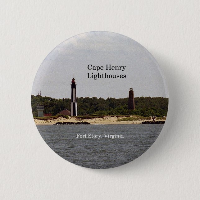 Schaltfläche "Cape Henry Lighthouses" Button (Vorderseite)