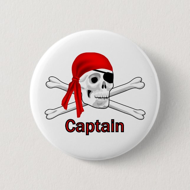 Schaltfläche "Captain Skull and Bones" Button (Vorderseite)
