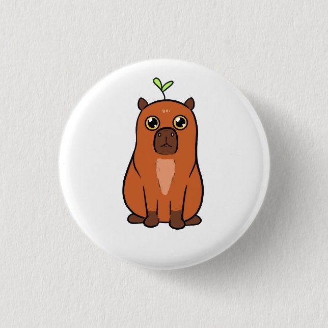 Schaltfläche / Capybara Niedlich Button (Vorderseite)