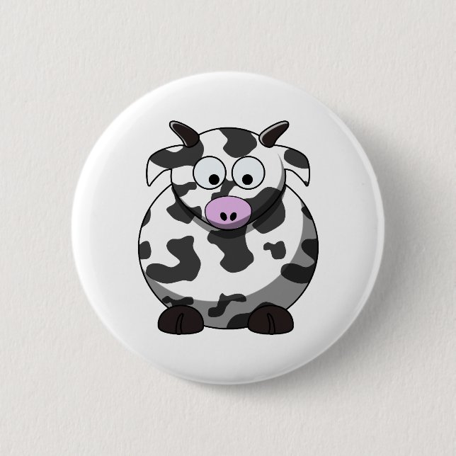 Schaltfläche Cartoon Cow Button (Vorderseite)