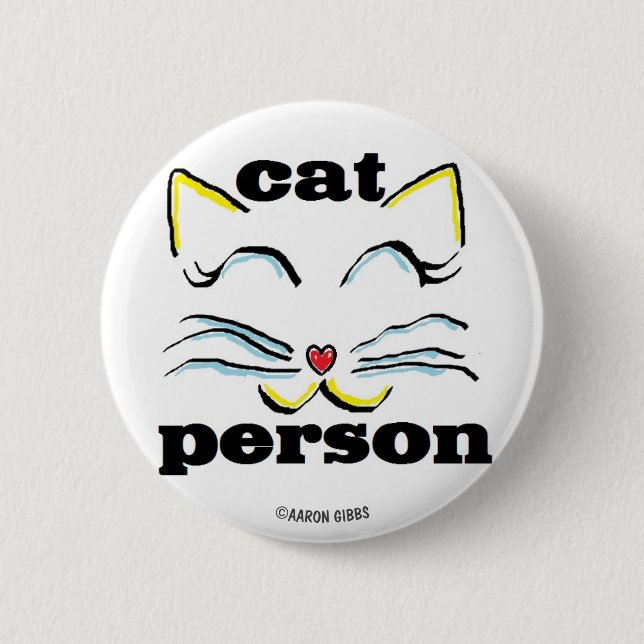 Schaltfläche "Cat Person Cat Lover" Button (Vorderseite)