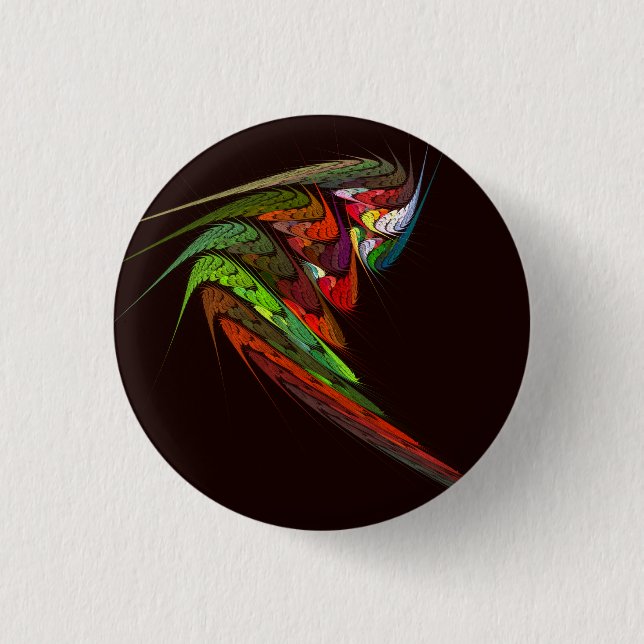 Schaltfläche "Chameleon Abstrakte Kunst" (rund) Button (Vorderseite)