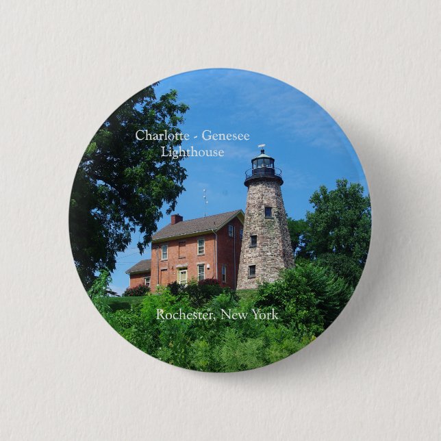 Schaltfläche Charlotte Genesee Lighthouse Button (Vorderseite)