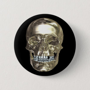 Schaltfläche Chrome Skull Button