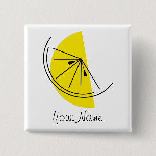Schaltfläche Citrus Lemon Name Button