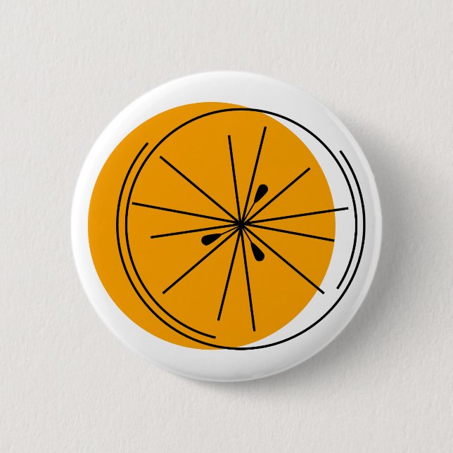Schaltfläche Citrus Orange Button (Vorderseite)