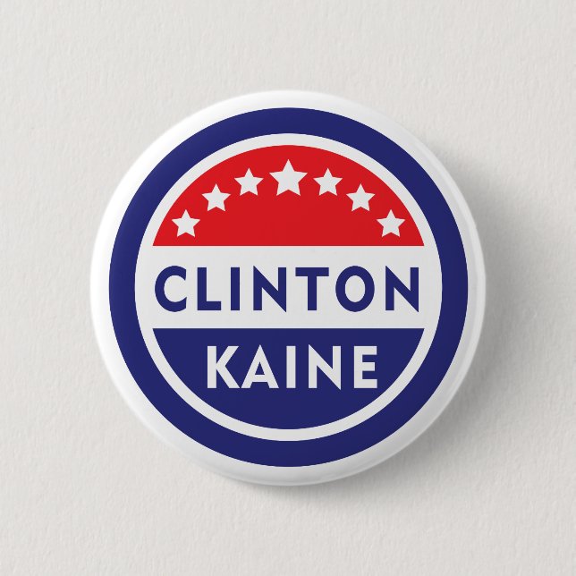 Schaltfläche Clinton/Kaine 2016 Button (Vorderseite)