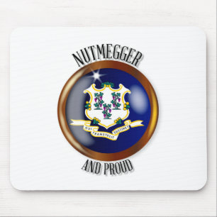 Schaltfläche "Connecticut Proud" Mousepad