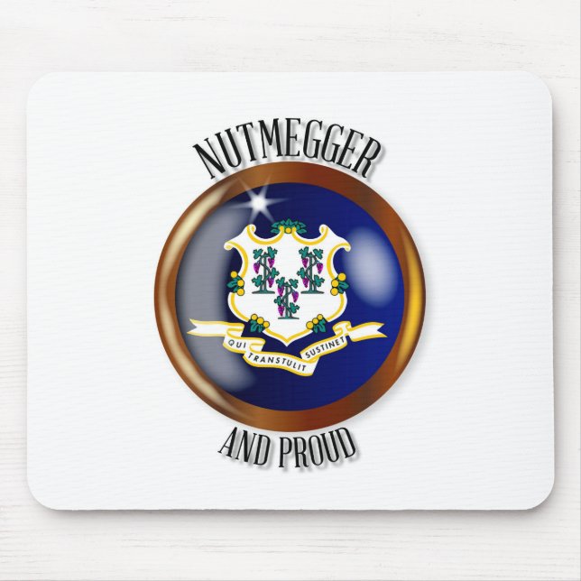 Schaltfläche "Connecticut Proud" Mousepad (Vorne)