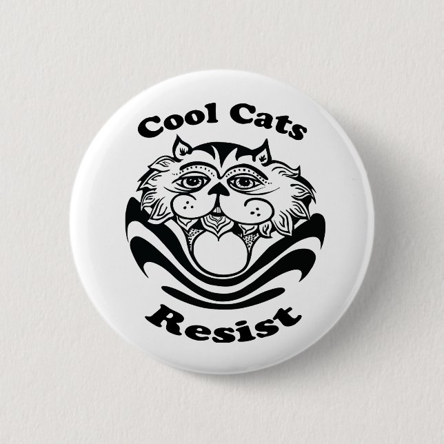 Schaltfläche "coole Katzen-Resistenz" Button (Vorderseite)