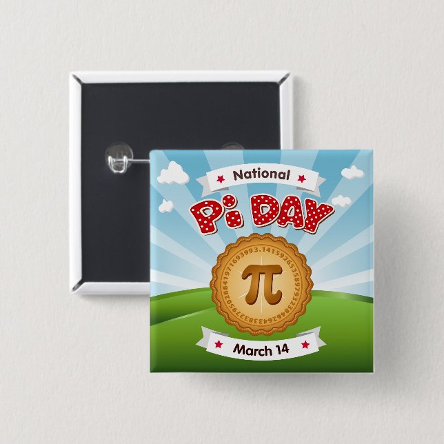Schaltfläche "cooler Pi-Day" Button (Vorne & Hinten)