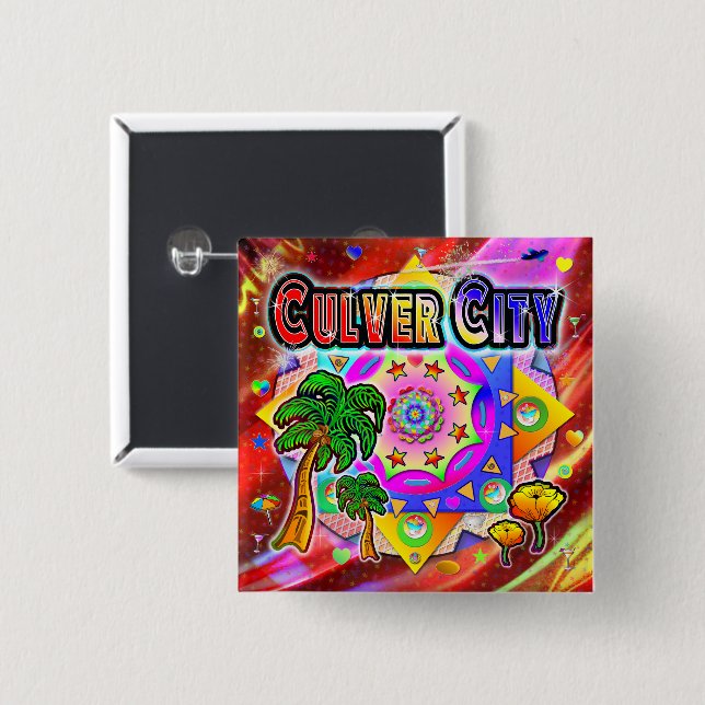 Schaltfläche "Culver City Tropical Friends" Button (Vorne & Hinten)
