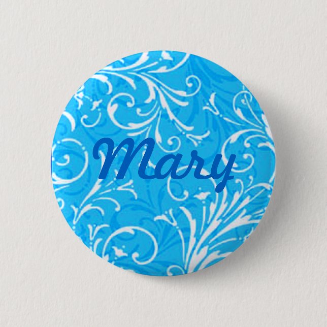 Schaltfläche "Custom Blue Ornament" Button (Vorderseite)