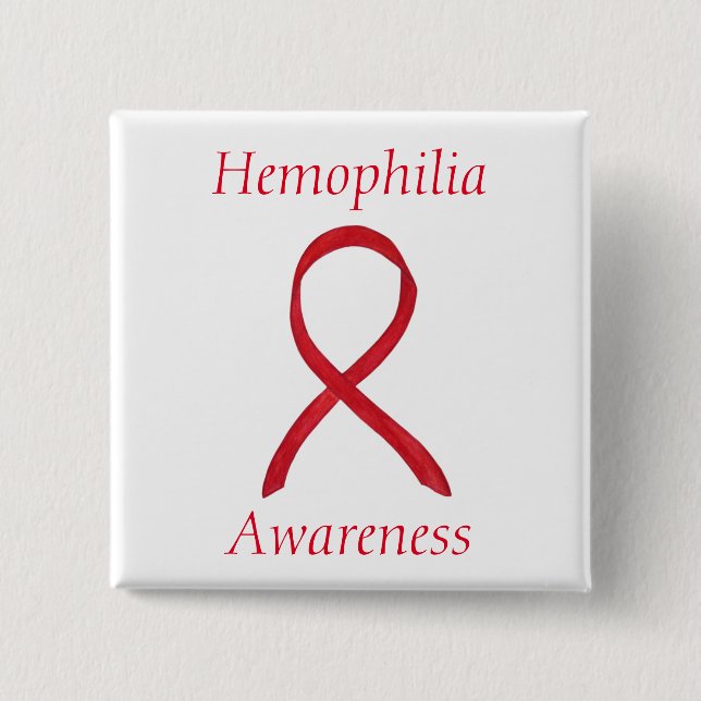 Schaltfläche "Custom Button" der Hemophilie Red Aw Button (Vorderseite)