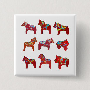 Schaltfläche Dala Horses Button