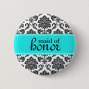 Schaltfläche Damask-Trauzeugin Button